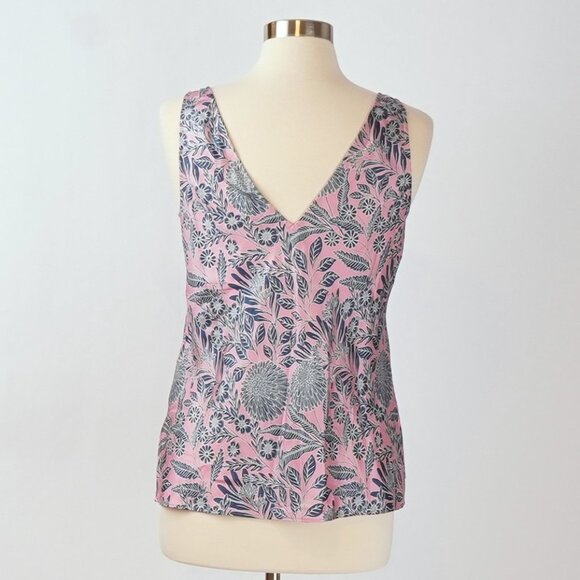 J Crew X Abigail Borg Silk Tank Prairie Rose - Size 6 - NWT - Picture 3 of 6